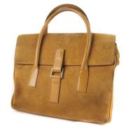 Kameel Suede Gucci Tas Gucci Vintage , Brown , Dames