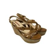 Tweedehands sandalen Prada Vintage , Brown , Dames