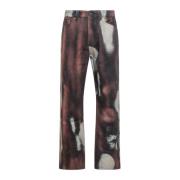 Tie-Dye Straight Jeans A-Cold-Wall , Red , Heren