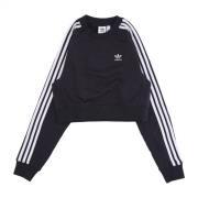 Streetwear Crewneck Sweatshirt Zwart Adidas , Black , Dames