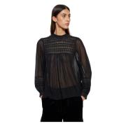 Sara blouse Antik Batik , Black , Dames