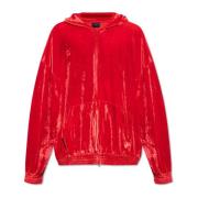 Velours hoodie Balenciaga , Red , Heren