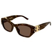 Dynasty Koreaanse Fit Cat-Eye Zonnebril Balenciaga , Brown , Dames