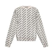 Sweater with monogram Balenciaga , Beige , Heren