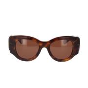 Innovatieve zonnebril met gedurfde acetaat monturen Balenciaga , Brown...