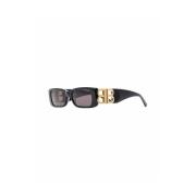 Dynasty Rectangle Sunglasses Balenciaga , Black , Dames