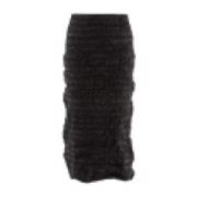 Midi Tweed Rok met Knopen Balenciaga , Black , Dames