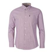 Lavendel Gingham 23 Op Maat Gemaakt Overhemd Barbour , Pink , Heren