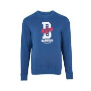 Famous Duke Sweatshirt in Mid Blue Barbour , Blue , Heren
