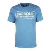 Essential Large Logo T-Shirt Blue Horizon Barbour , Blue , Heren