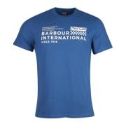 International Level T-Shirt Barbour , Blue , Heren
