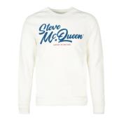 Grafische Sweatshirt Steve McQueen Stijl Barbour , White , Heren