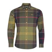 Klassieke Tartan Maatwerk Overhemd Barbour , Green , Heren