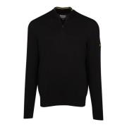 Katoenen Half Zip Sweater Barbour , Black , Heren