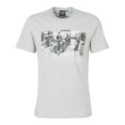 Grafische Print T-Shirt Barbour , Gray , Heren