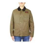 Wax Katoenen Jassen Barbour , Beige , Heren