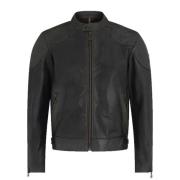 Legacy Outlaw Gewaxt Leren Jas Belstaff , Black , Heren