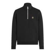 Sweatshirt met hoge kraag en kwart rits Belstaff , Black , Heren