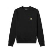 Klassieke Zwarte Katoenen Sweatshirt Belstaff , Black , Heren