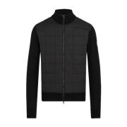 Heren Merino Wol Zip Cardigan Belstaff , Black , Heren