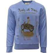 Vintage Blauwe Crew Neck Sweatshirt Bob , Blue , Heren