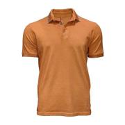 Rustieke Katoenen Polo Shirt Bob , Orange , Heren