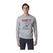 Popeye Sweatshirt voor Mannen Bob , White , Heren
