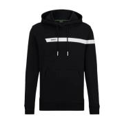 Katoenmix Sweatshirt Boss , Black , Heren