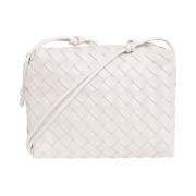 Witte Intreccio Loop Kleine Schoudertas Bottega Veneta , White , Dames