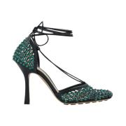 Groene Sparkle Stretch Pumps Bottega Veneta , Green , Dames