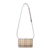 House Check Hampshire Schoudertas Burberry , Beige , Dames