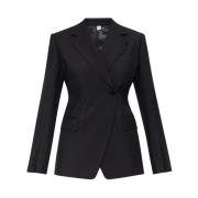 Sportjas, Dubbelrijige Blazer Burberry , Black , Dames