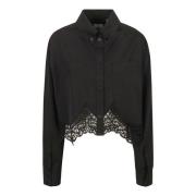 Zwarte katoenen overhemd - P.w92.Z11.1Rc:143555 Burberry , Black , Dam...