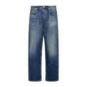 Blauwe Distressed Loose Fit Jeans Burberry , Blue , Heren