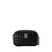 Gewatteerde Noir Camera Tas Burberry , Black , Dames