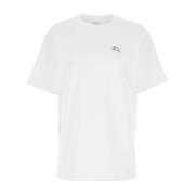 T-shirt met kristalapplicatie Burberry , White , Dames