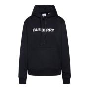 Comfortabele katoenen hoodie Burberry , Black , Dames
