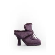 Highland Mules in Aubergine Burberry , Purple , Dames