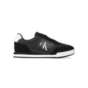 Zwarte Suede Mono Sneaker Calvin Klein , Black , Heren
