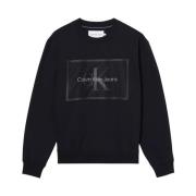 Heren Logo Sweatshirt Calvin Klein , Black , Heren