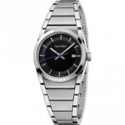 Elegante Quartz Horloge met Zwarte Wijzerplaat Calvin Klein , Gray , D...