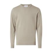 Merino Crew Neck Sweater - Fresh Clay Calvin Klein , Beige , Heren
