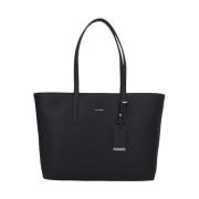 Zwarte Eco Leren Winkeltas Calvin Klein , Black , Dames