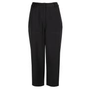 Wijde broek met borduursel en knoop Calvin Klein , Black , Dames