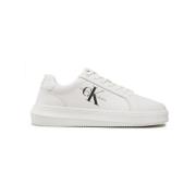 Essentiële witte sneakers met blauwe details Calvin Klein , White , He...