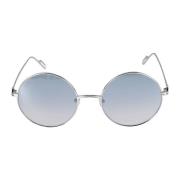 Stijlvolle zonnebril met zilveren metalen frame Cartier , Gray , Unise...