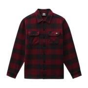 Maroon Katoenen Overhemd - New Sacramento Dickies , Red , Heren