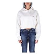 Comfortabele Dames Hoodie met Iconisch Logo Dickies , White , Dames