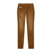 Corduroy Slim-Fit Jeans Diesel , Brown , Heren