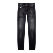 Punk Rock Skinny Jeans Diesel , Black , Heren